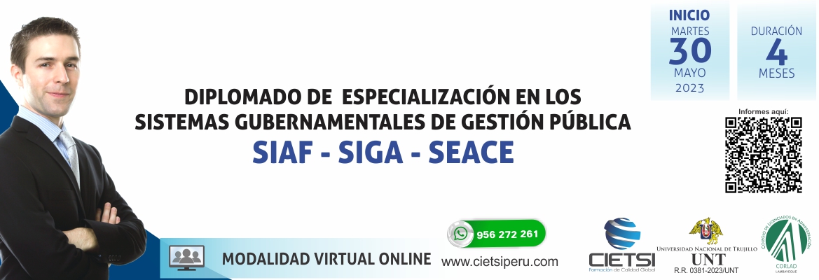 diplomado de especializaciOn siaf siga seace 2da ediciOn 2023